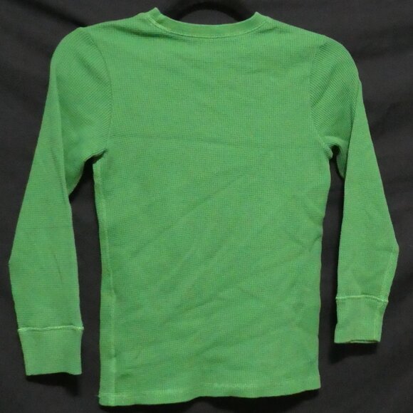CHILDREN'S PLACE | medium 7/8 | Green Waffle Knit Long Sleeve Graphic Shirt - Picture 10 of 16